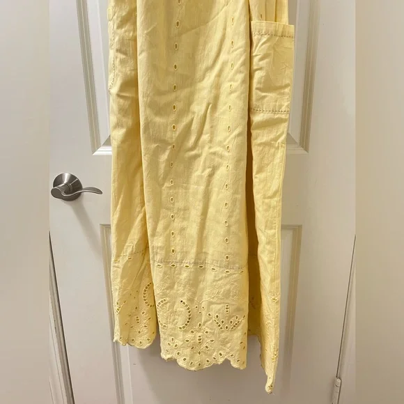 Zara floral emboridered eyelet scalloped tie strap maxi dress blogger favorite - Picture 7 of 7